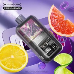 MOTI Vape Disposable Sverige - MOTI Go Pro engångsvape (5%, 12000 bloss) DR2V18 rosa lemonad