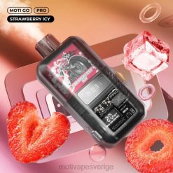 MOTI Vape Stockholm - MOTI Go Pro engångsvape (5%, 12000 bloss) DR2V22 isiga jordgubbar