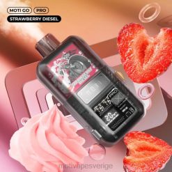 MOTI Vape Sverige - MOTI Go Pro engångsvape (5%, 12000 bloss) DR2V21 jordgubbsdiesel